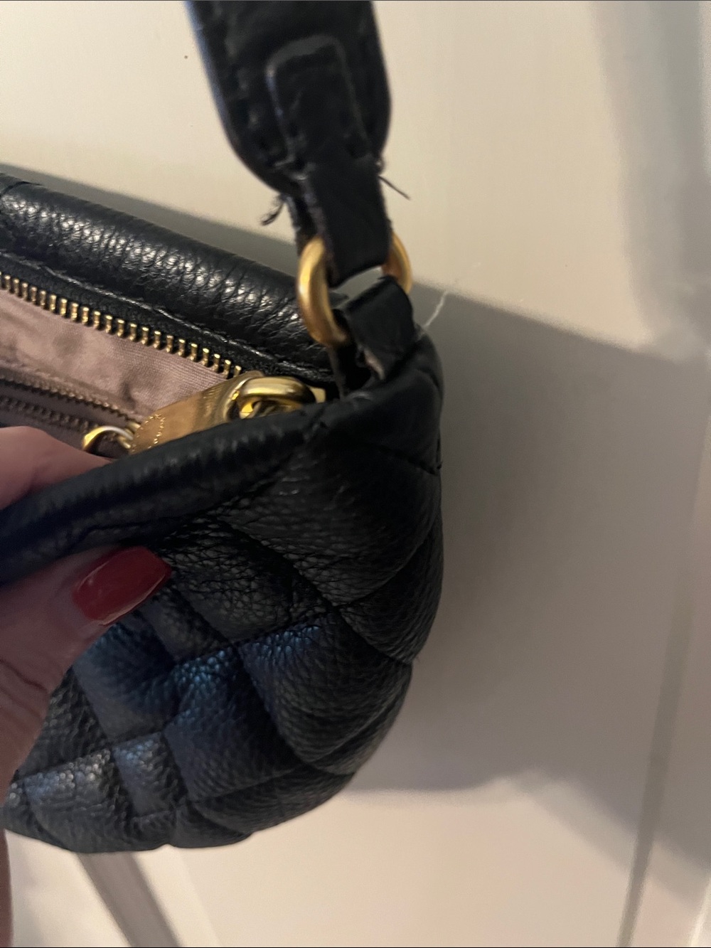 Marc by Marc Jacobs Black Quilted Pebbled Leather Crossbody - Picture 14 of 15